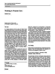 Training in Trauma Care - Springer Link