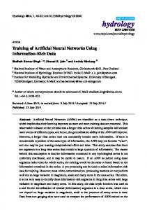 Training of Artificial Neural Networks Using Information-Rich ... - MDPI