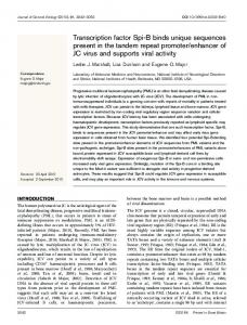 Transcription factor Spi-B binds unique sequences ... - BioMedSearch