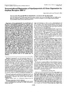 Transcriptional repression of apolipoprotein AI gene expression by ...