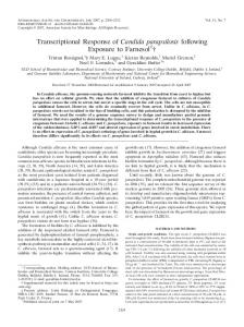 Transcriptional Response of Candida parapsilosis following Exposure ...