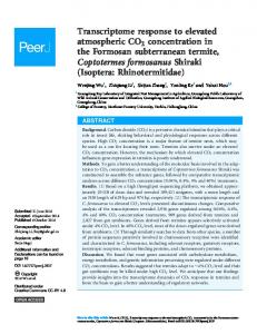 Transcriptome response to elevated atmospheric CO2 concentration ...