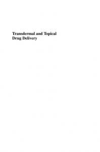 Transdermal and Topical Drug Delivery