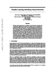 Transfer Learning with Binary Neural Networks