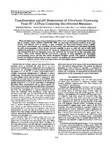 Transformation and pH Homeostasis of Fibroblasts ... - NCBI - NIH