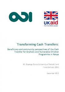 Transforming Cash Transfers
