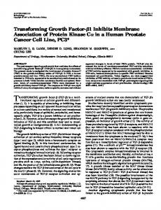 Transforming Growth Factor - CiteSeerX