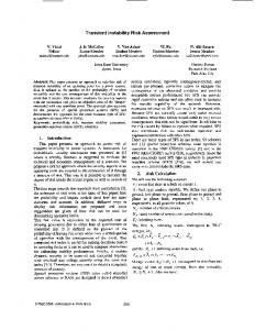 Transient instability risk assessment - Power ... - Semantic Scholar