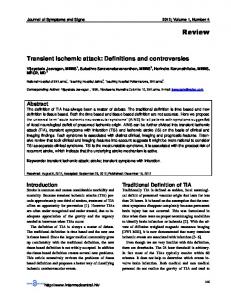 Transient ischemic attack