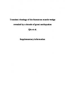 Transient rheology of the Sumatran mantle wedge