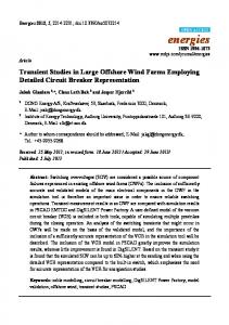 Transient Studies in Large Offshore Wind Farms Employing ... - MDPI