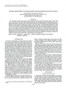 transit detectability of ring systems around extrasolar giant planets