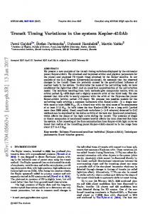 Transit Timing Variations in the system Kepler-410Ab