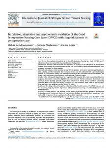 Translation, adaptation and psychometric validation of