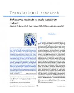 Translational research - Dialogues in Clinical Neuroscience