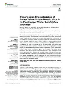 Transmission Characteristics of Barley Yellow