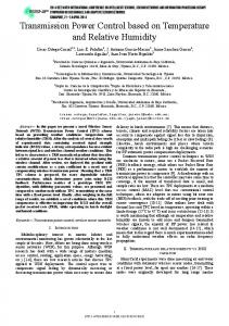 Transmission Power Control based on temperature and relative humidity