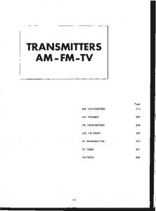 TRANSMITTERS AM - FM-TV