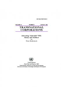 transnational corporations - CiteSeerX