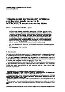 Transnational corporations' strategies and foreign trade ... - CiteSeerX