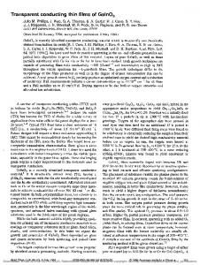 Transparent conducting thin films of GaInO3 - Core