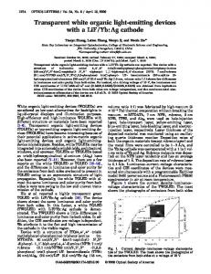 Transparent white organic light-emitting devices with ... - OSA Publishing