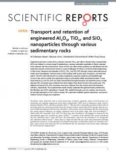 Transport and retention of engineered Al2O3, TiO2