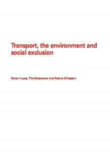 Transport, the environment and social exclusion - CiteSeerX