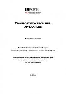 transportation problems: applications