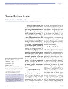 Transposable element invasions