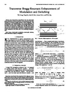 Transverse Bragg-Resonant Enhancement of ... - IEEE Xplore