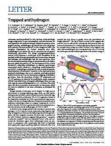 Trapped antihydrogen