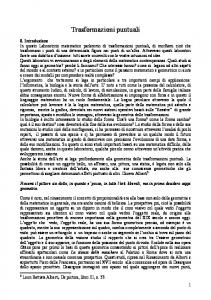 Trasformazioni puntuali - Dipartimento di Matematica