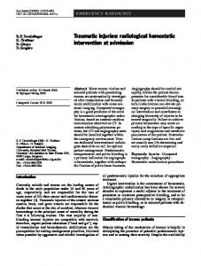 Traumatic injuries - Springer Link