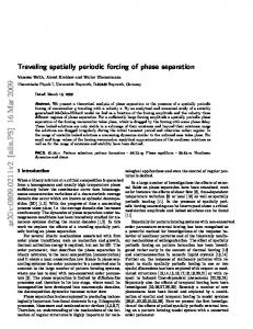 Traveling spatially periodic forcing of phase separation