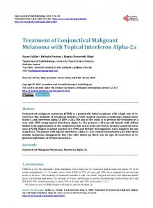 Treatment of Conjunctival Malignant Melanoma