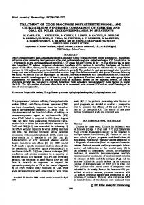 Treatment of good-prognosis polyarteritis nodosa and Churg-Strauss ...