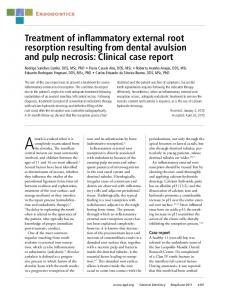 Treatment of inflammatory external root resorption