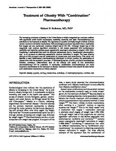 Treatment of Obesity With ''Combination''Pharmacotherapy