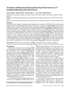 Treatment of Pharmaceutical-manufacturing