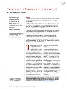 Treatment of Spinopelvic Dissociation