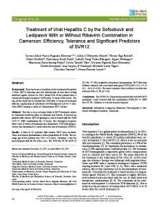 Treatment of Viral Hepatitis C by the Sofosbuvir and ...