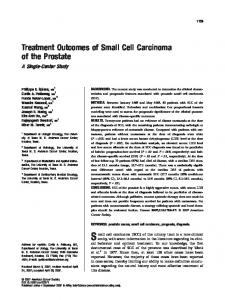 Treatment outcomes of small cell carcinoma of ... - Wiley Online Library