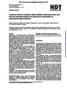 Treatment with the xanthine oxidase inhibitor ...