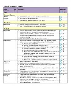 TREND statement checklist - PLOS