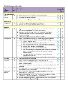 TREND Statement Checklist - Plos