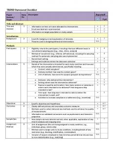 TREND Statement Checklist - PLOS