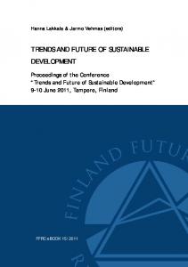 trends and future of sustainable development