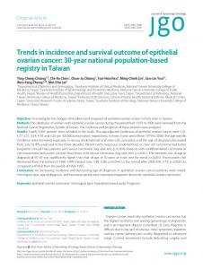 Trends in incidence and survival outcome of epithelial ovarian cancer