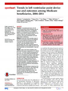 Trends in left ventricular assist device use and ... - Semantic Scholar